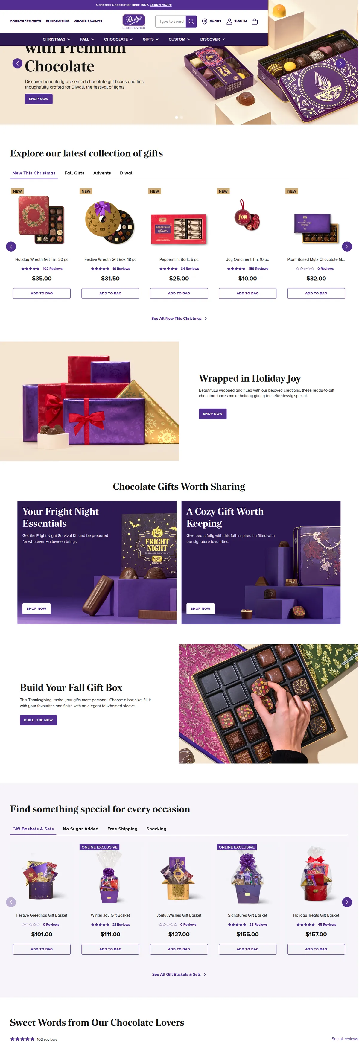 Purdys Chocolatier — الحاسوب